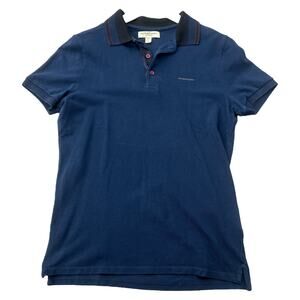 Navy Burberry Button Up